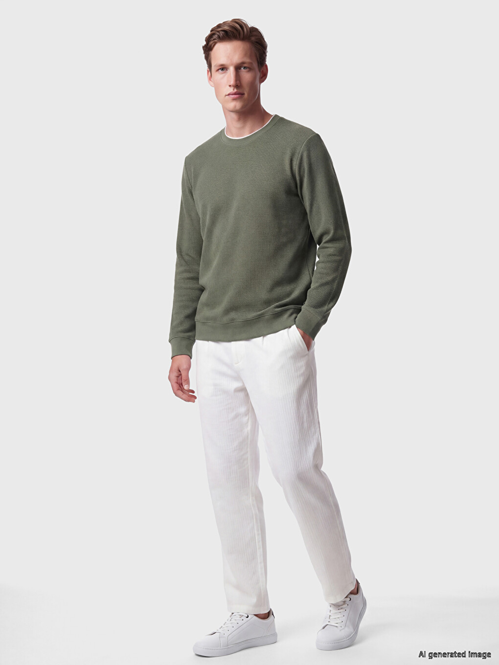 Man Green Sweatshirt-1