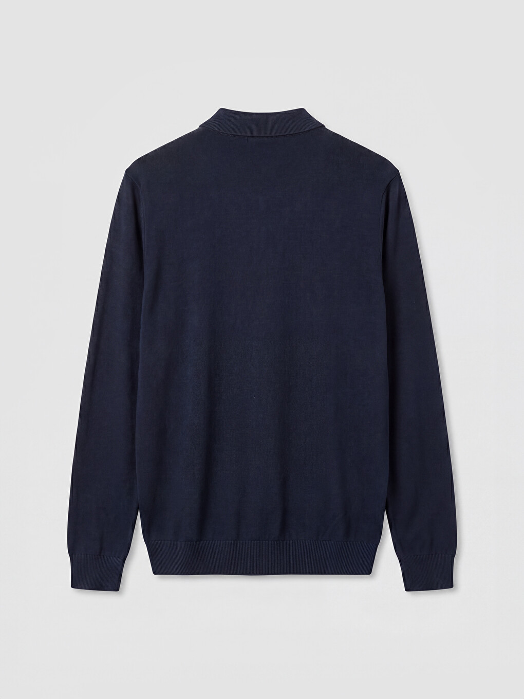 Lacivert Polo Yaka Erkek Triko Kazak-5