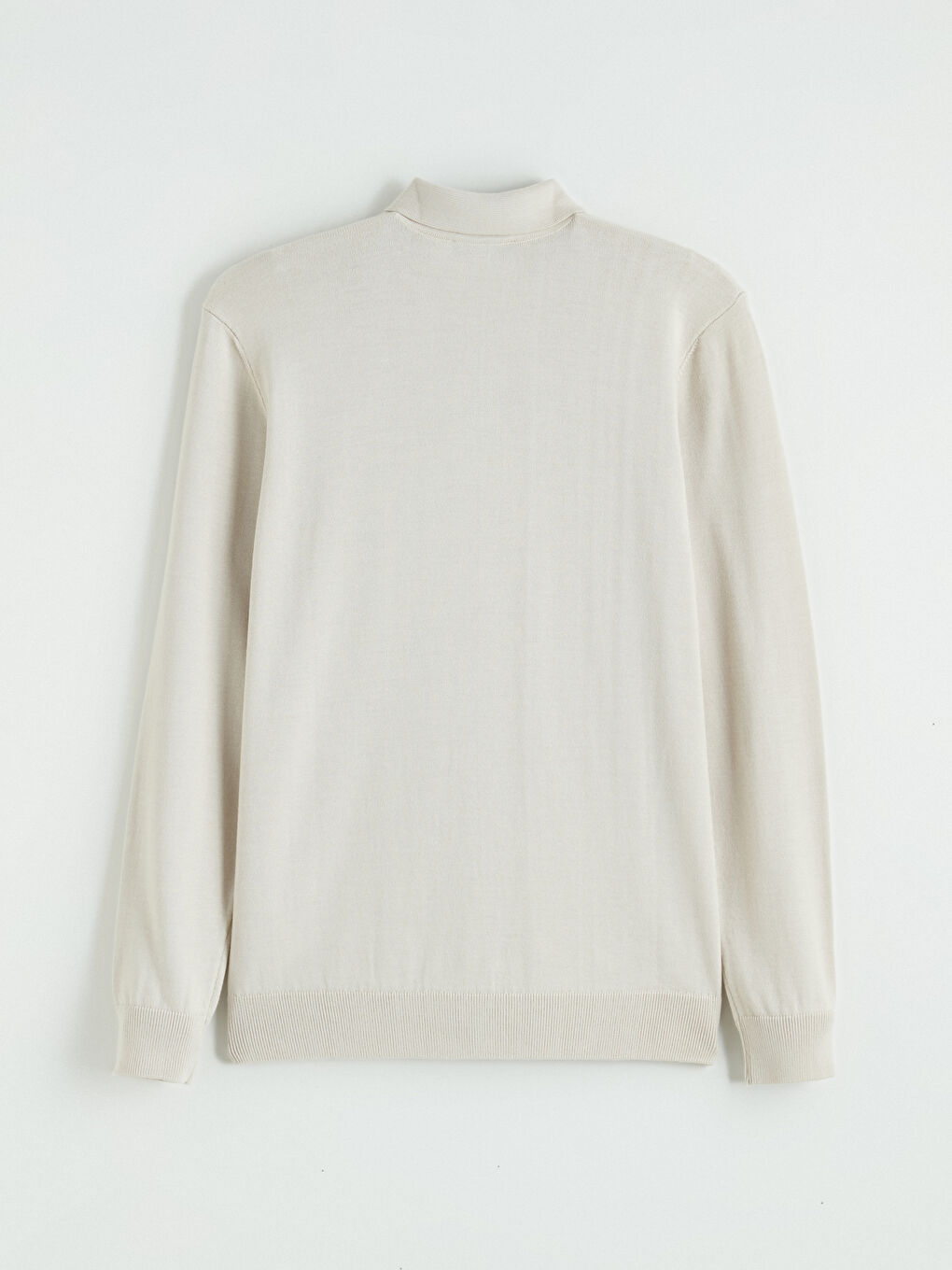 Bej Polo Yaka Erkek Triko Kazak-2