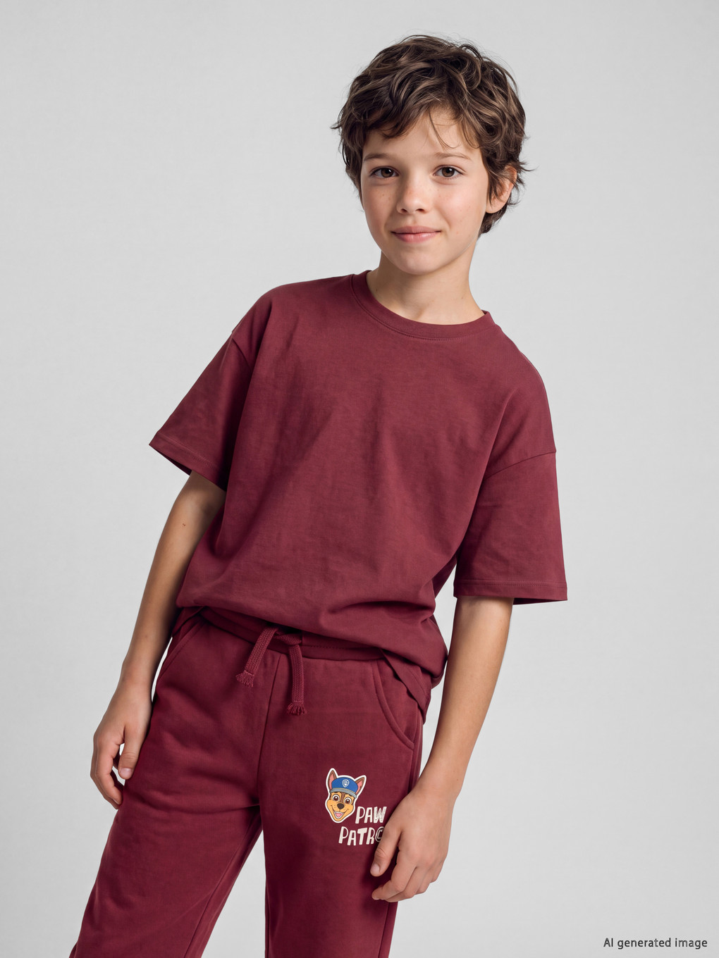 Bordo Paw Patrol Erkek Çocuk Jogger Eşofman Altı-1