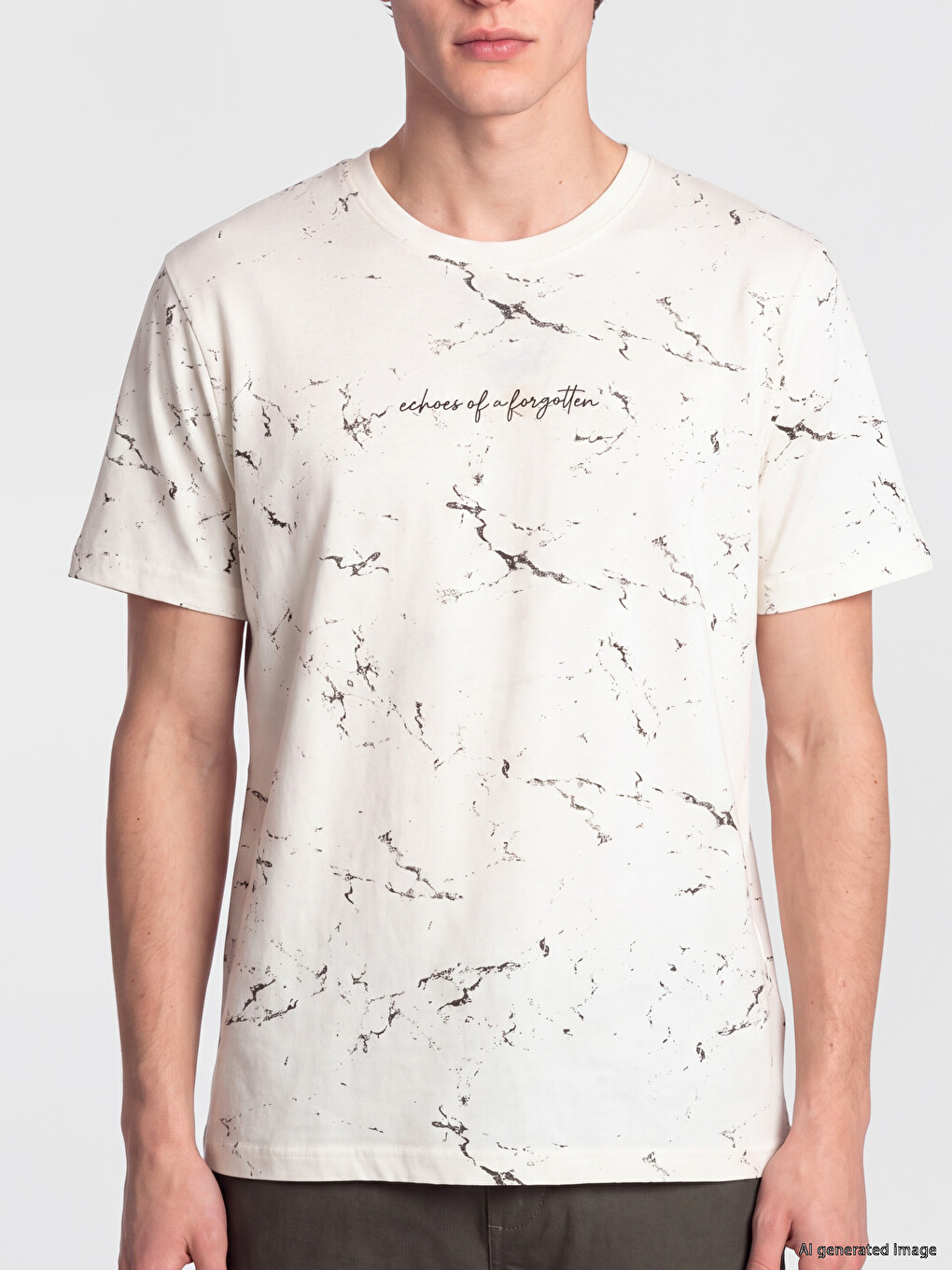 Crew Neck Printed Jersey Men's T-shirt-2