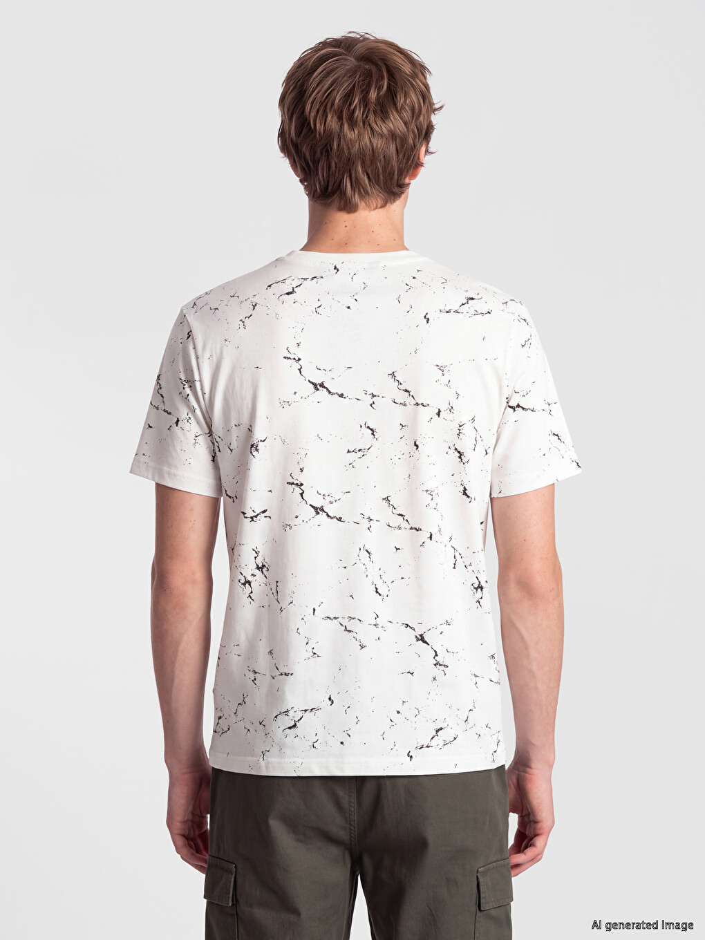 Crew Neck Printed Jersey Men's T-shirt-3