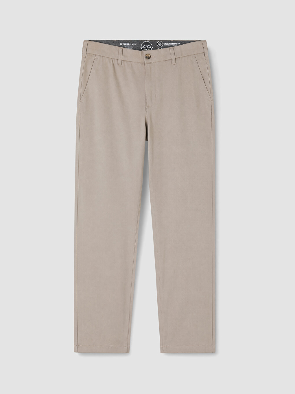 Man Beige Chino Trousers-4