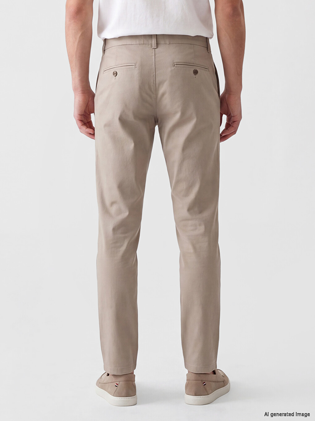 Man Beige Chino Trousers-3