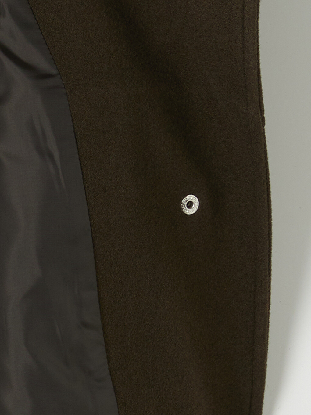 Haki Dik Yaka Oversize Kadın Kaşe Ceket-7