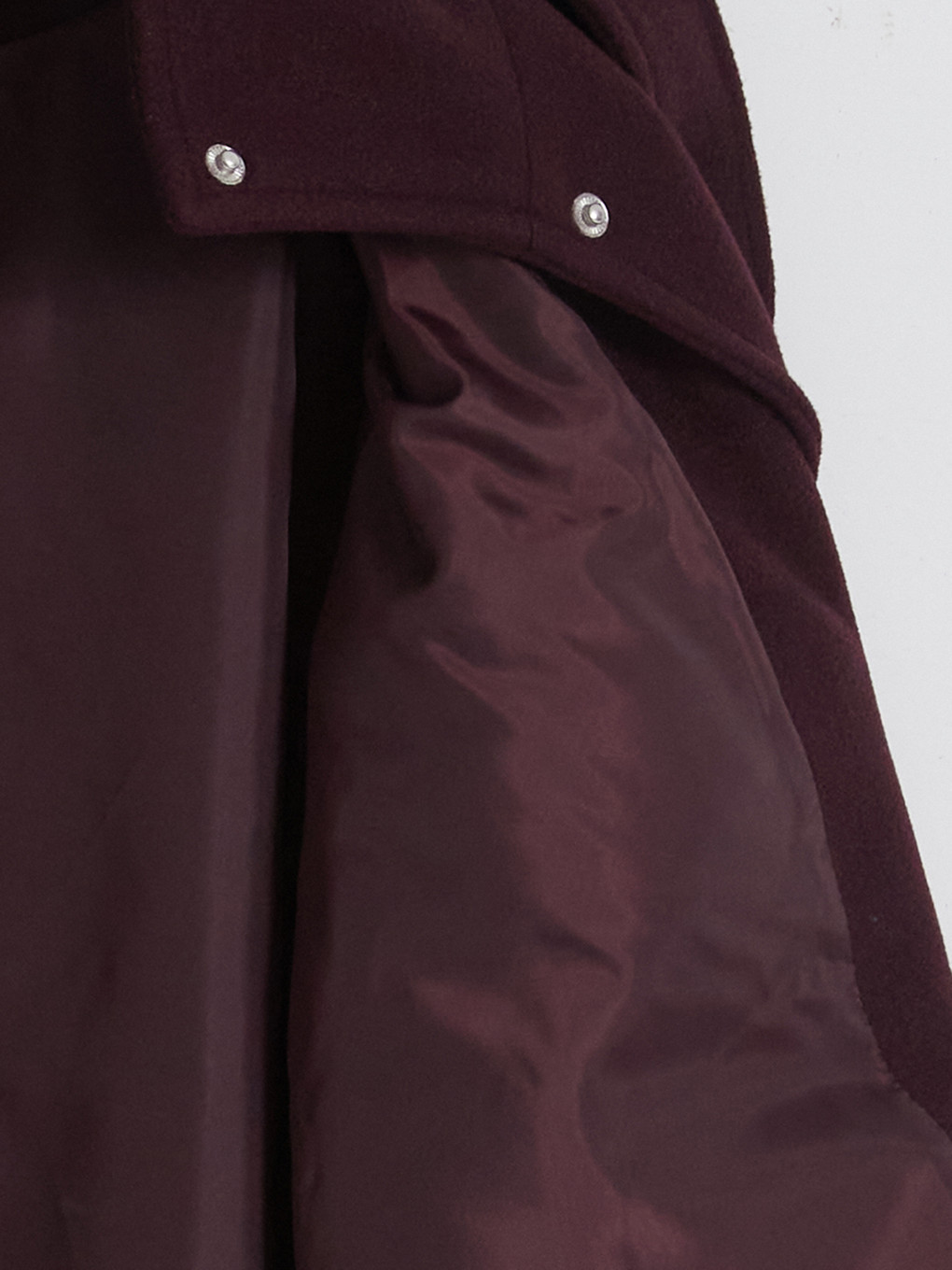 Bordo Dik Yaka Oversize Kadın Kaşe Ceket-6