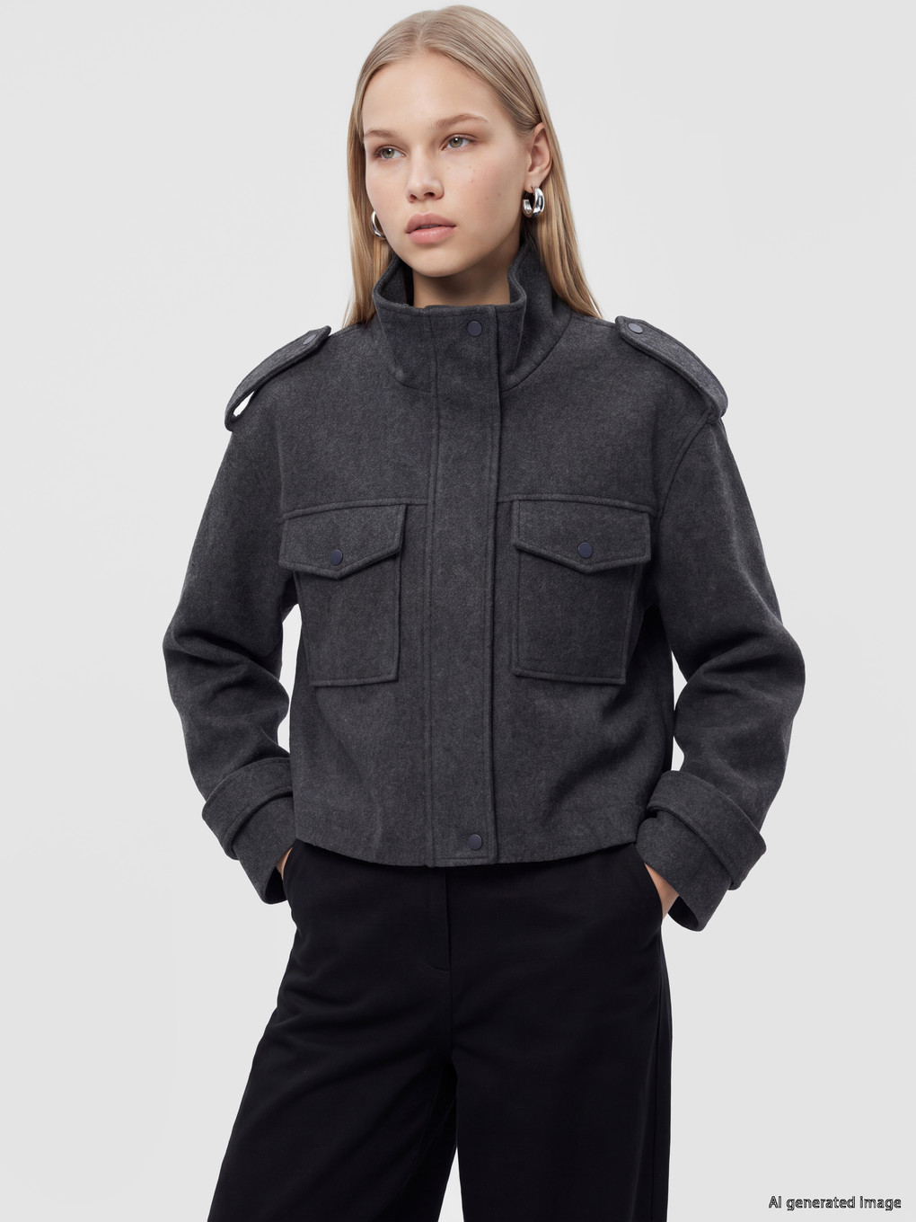 Mock Neck Oversize Women's Cachet Jacket