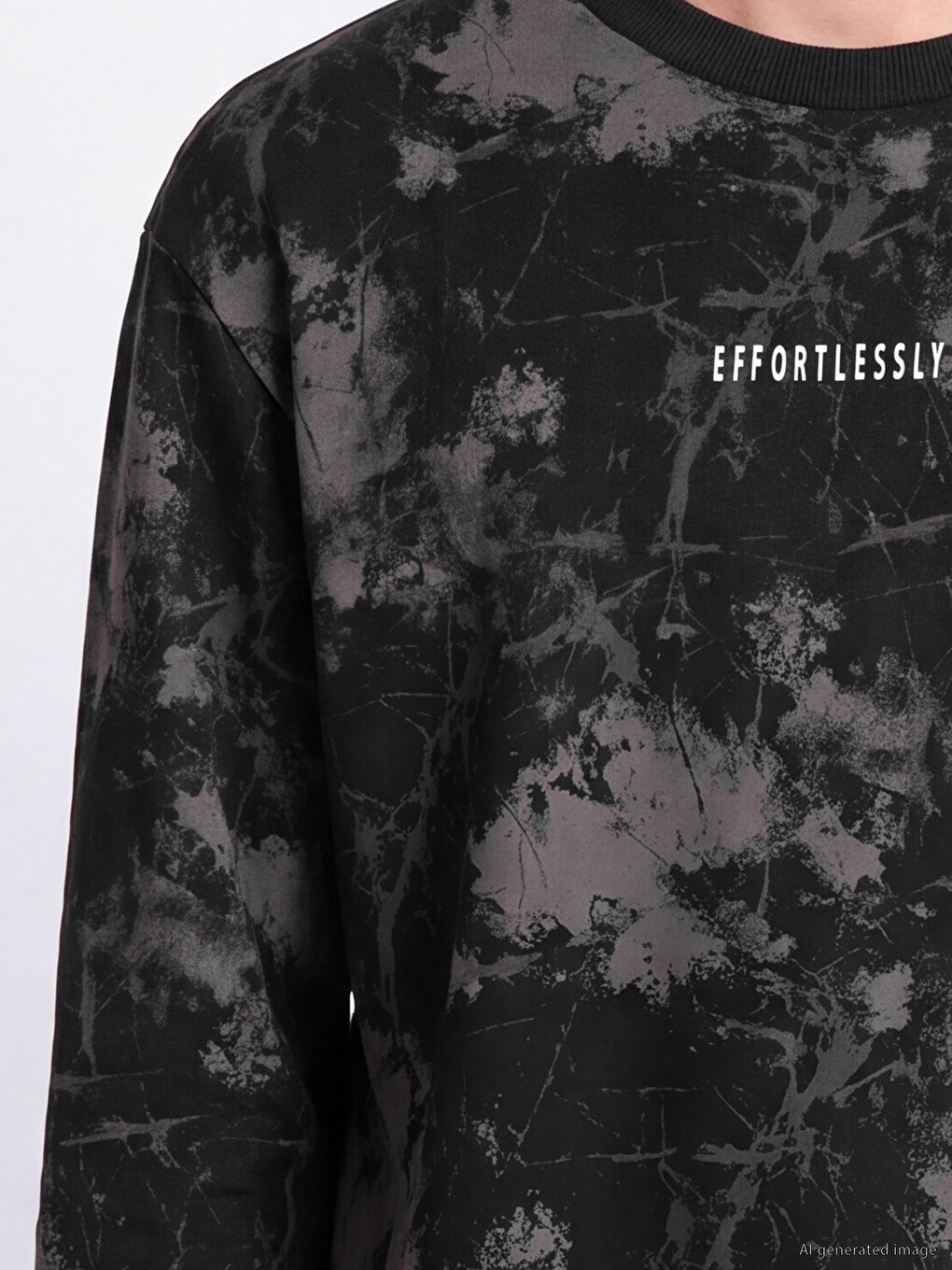 Crew Neck Printed Men's Sweatshirt-2
