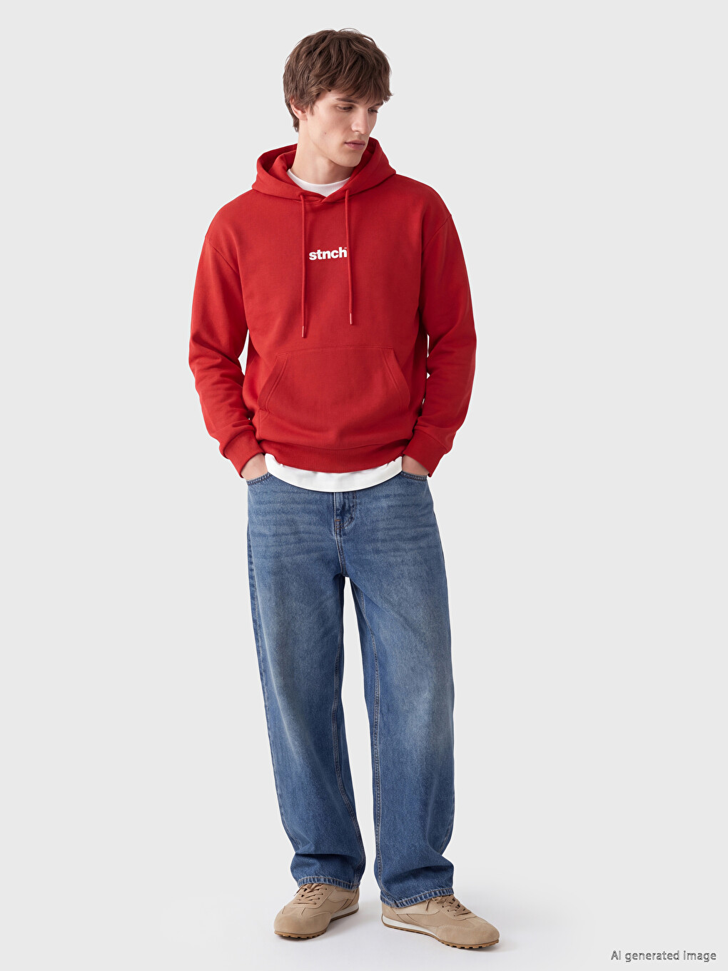 Hooded Men's Thick Sweatshirt-1