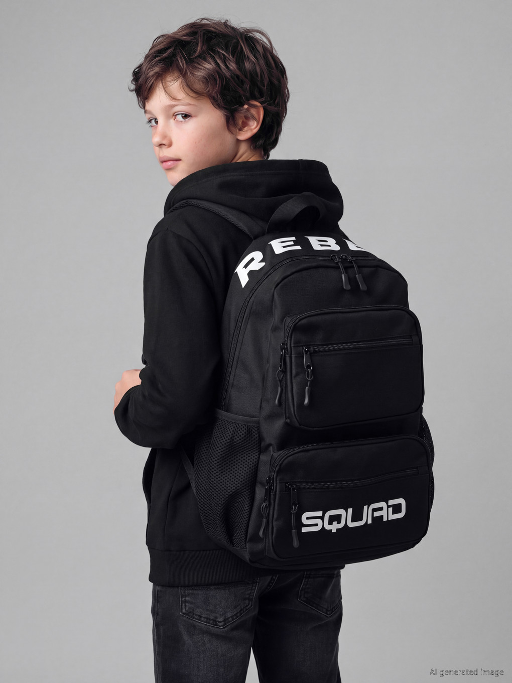 Slogan Printed Multi-compartment Boys' Backpack