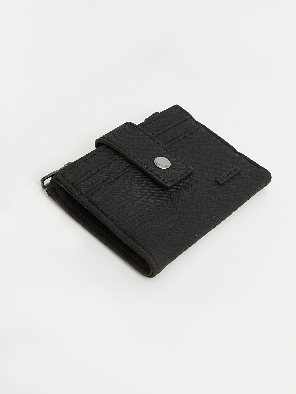 Zippered And Snap Men's Card Holder Wallet-2