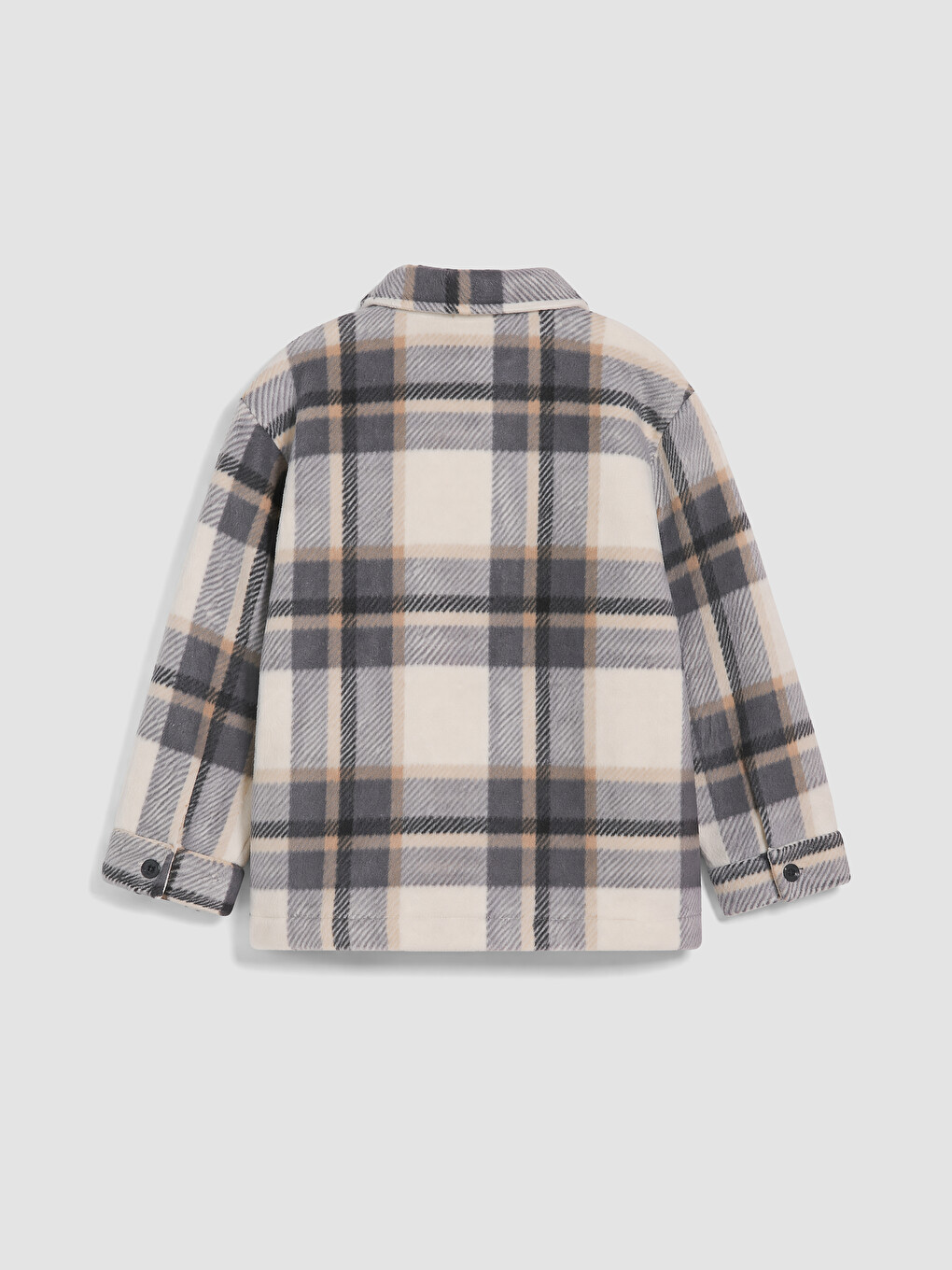 Boys' Plaid Twill Shirt Jacket-1