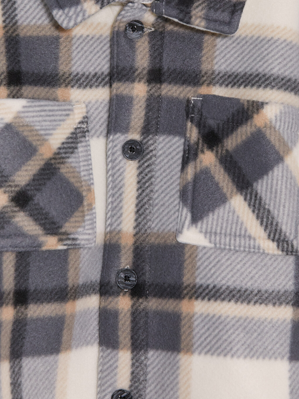 Boys' Plaid Twill Shirt Jacket-2
