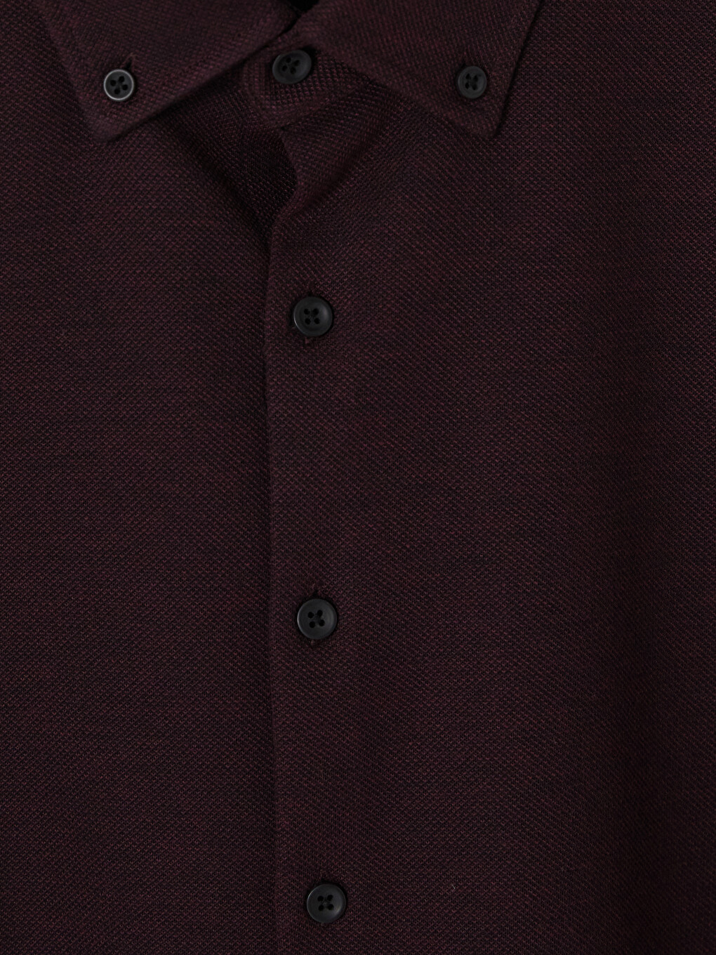 Bordo Slim Fit Gömlek Yaka Erkek Gömlek-1