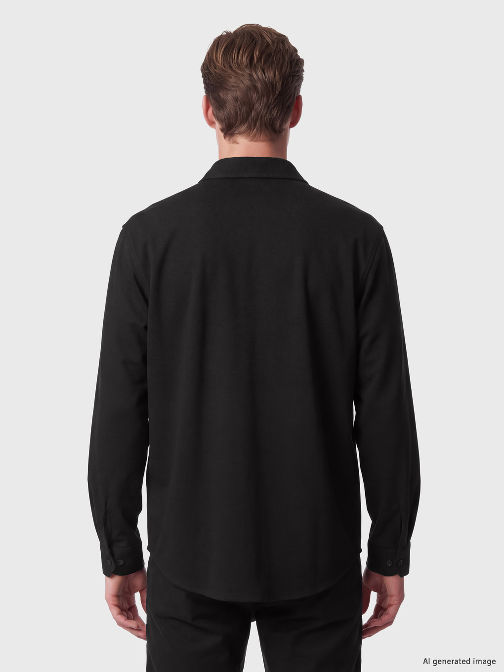 Siyah Slim Fit Erkek Gömlek-3