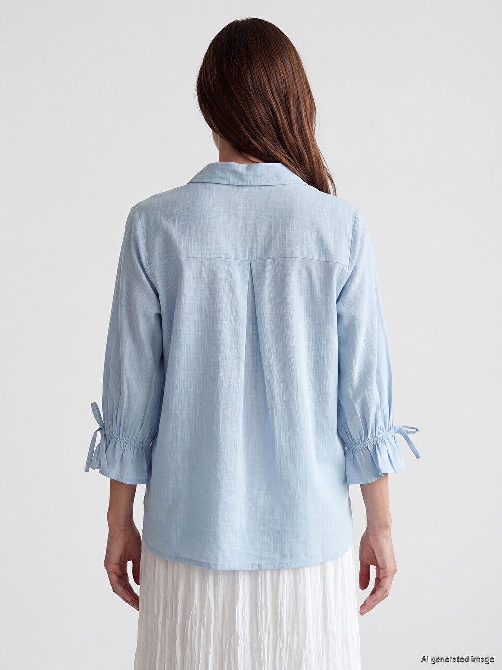 Woman Blue Shirt-3