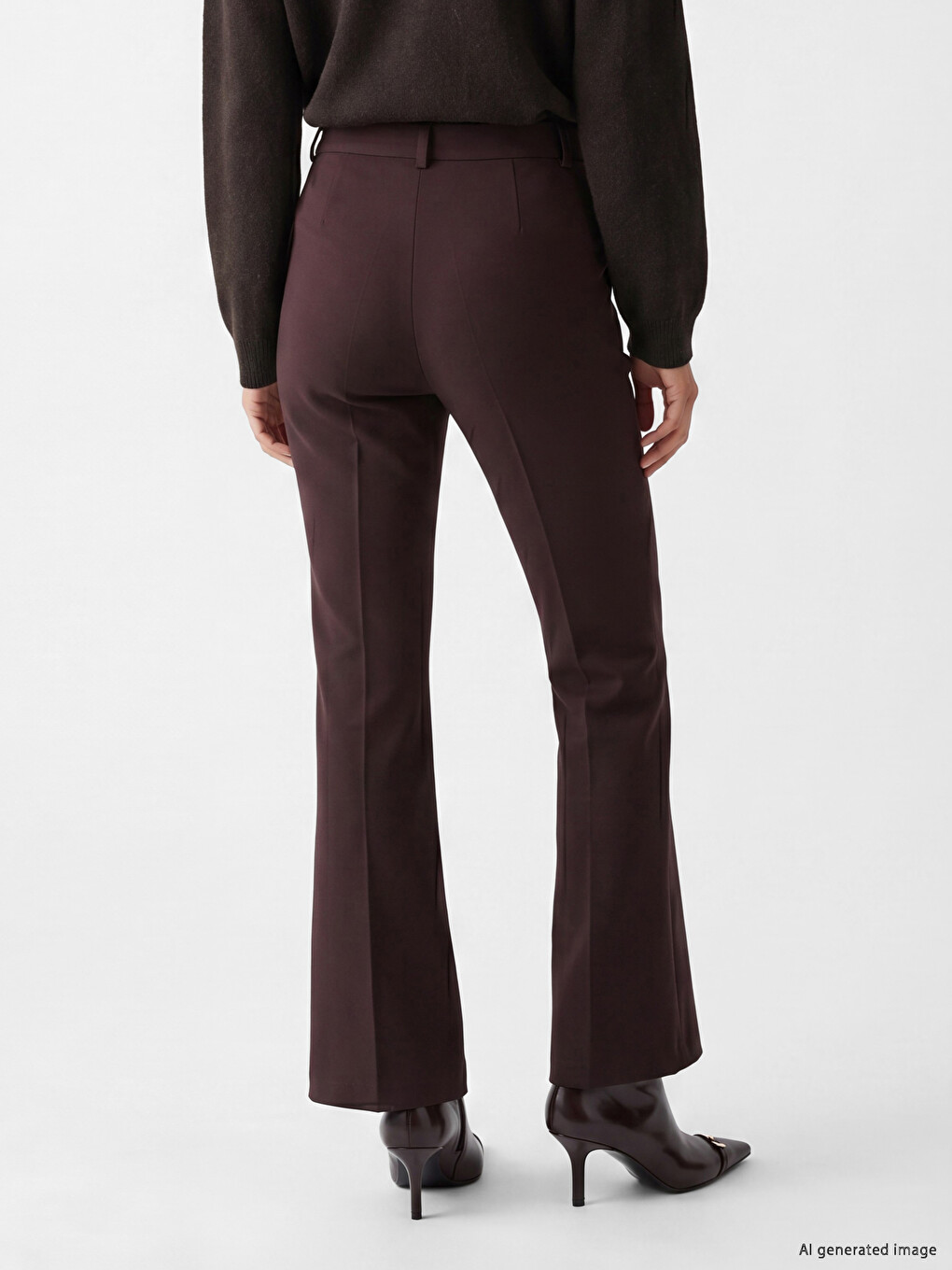Pantaloni Visiniu Femeie-3