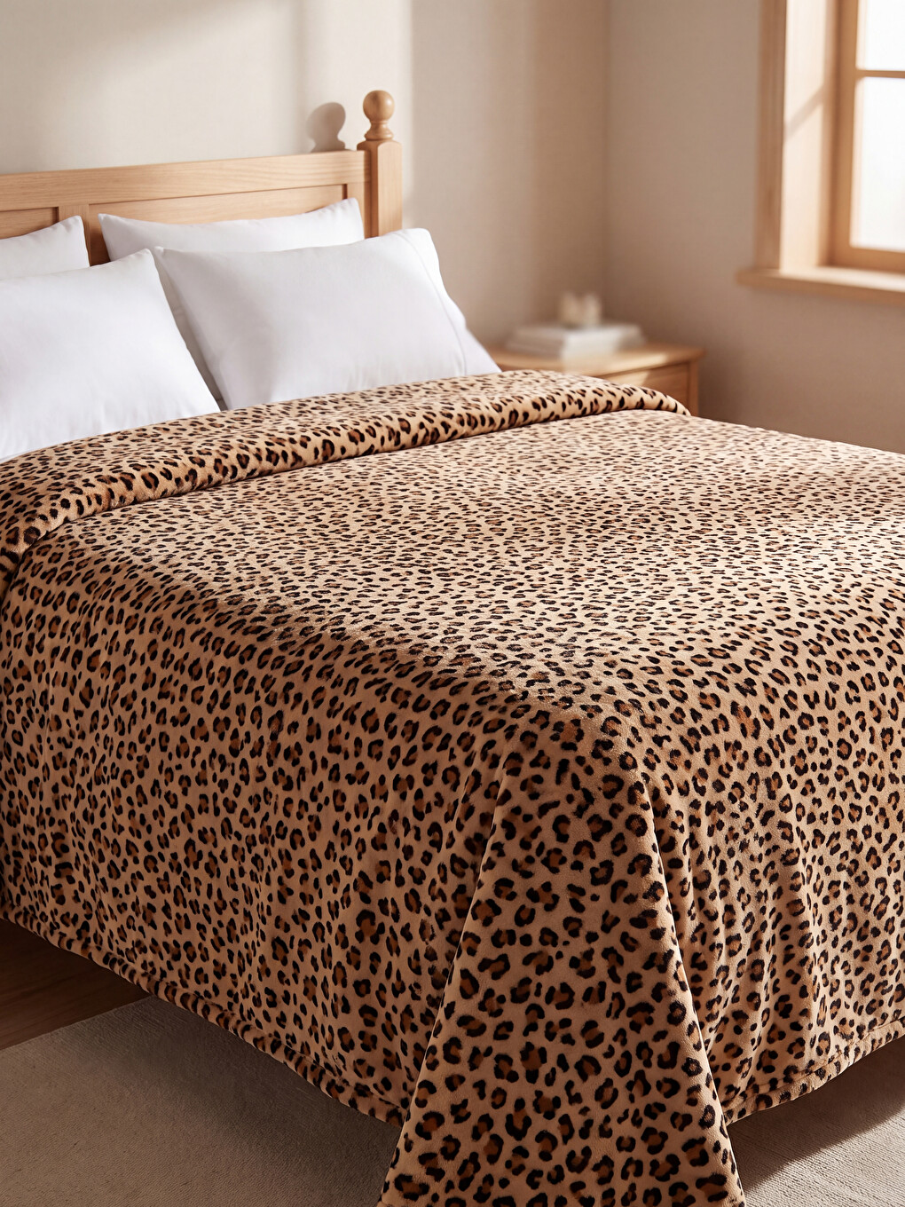 Leopard Patterned Double Person Blanket