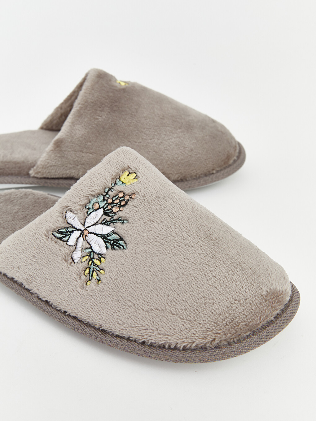 Papuci De Casă Pentru Femei Cu Broderie Florală-3