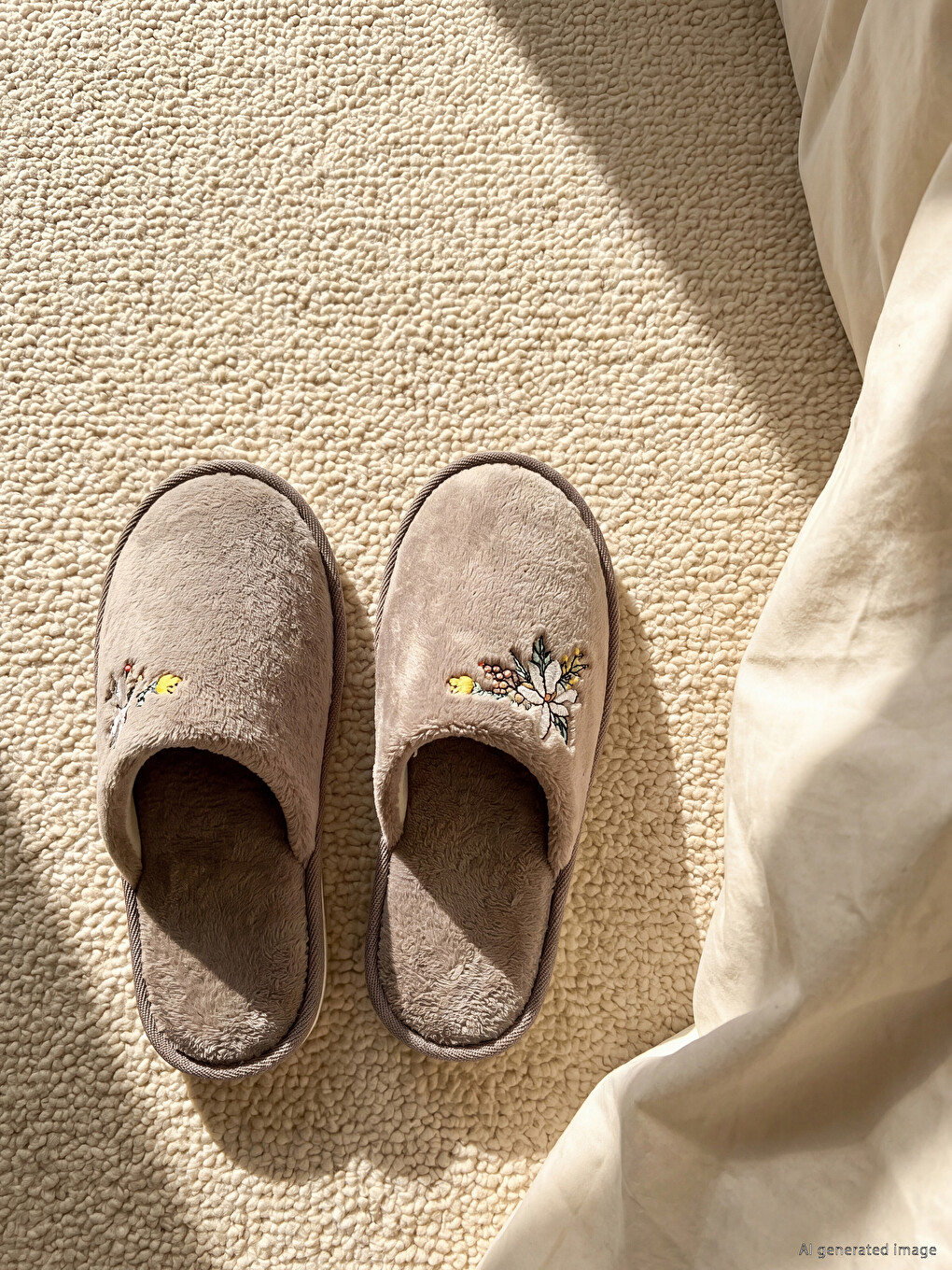 Papuci De Casă Pentru Femei Cu Broderie Florală