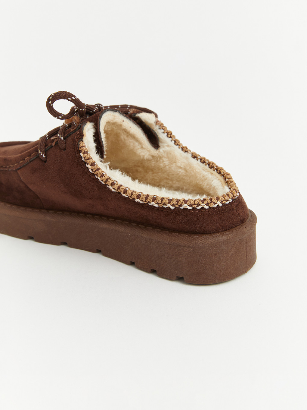 Suede Look Thick Soled Women's Home Slipper-2