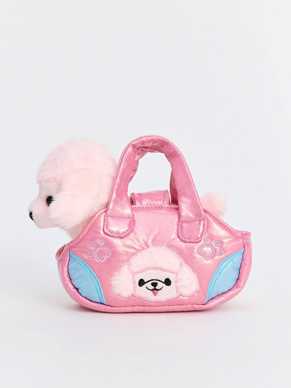 Toy Plush Dog And Its Bag