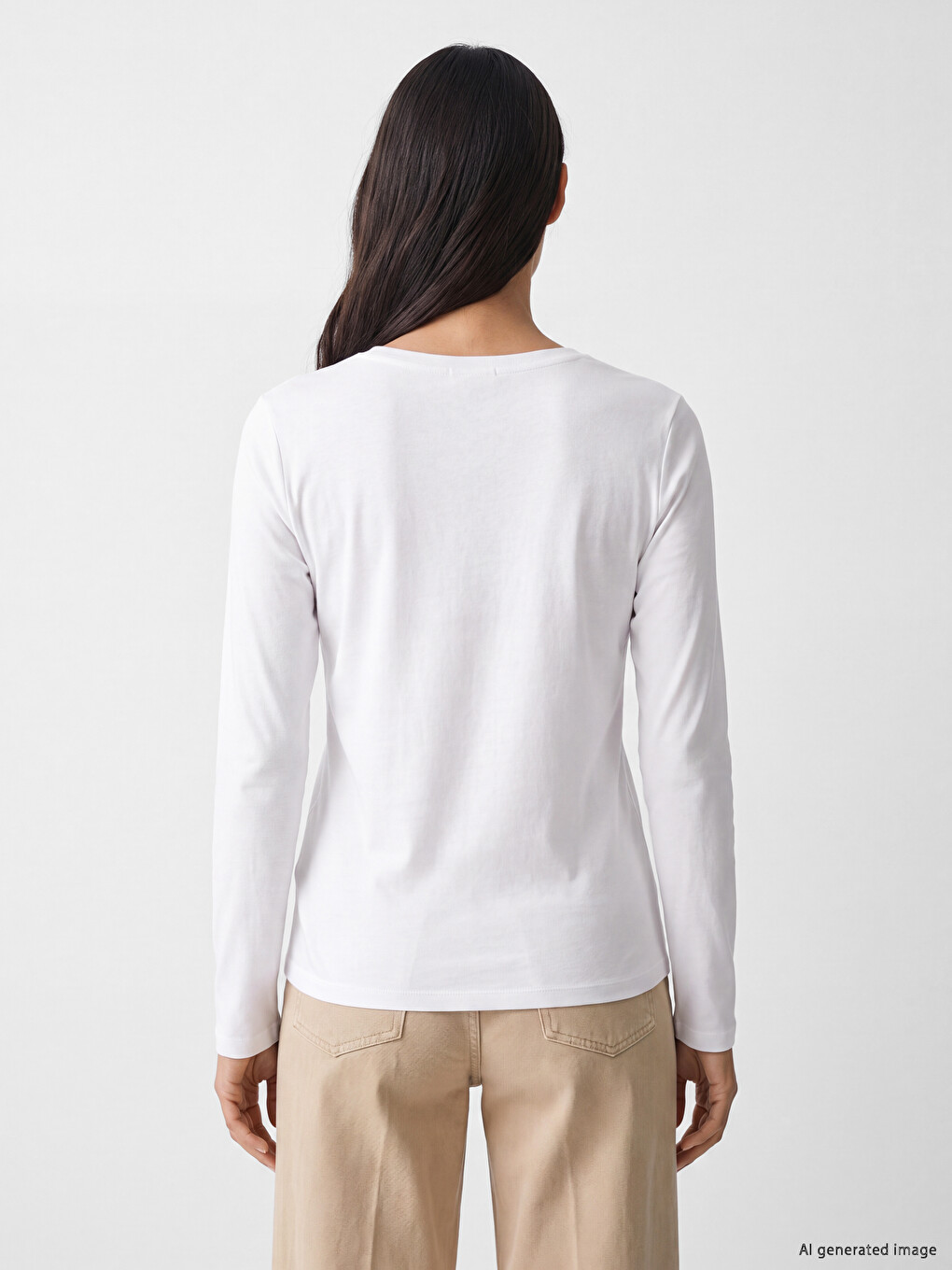 V Neck %100 Cotton Women's Body-3