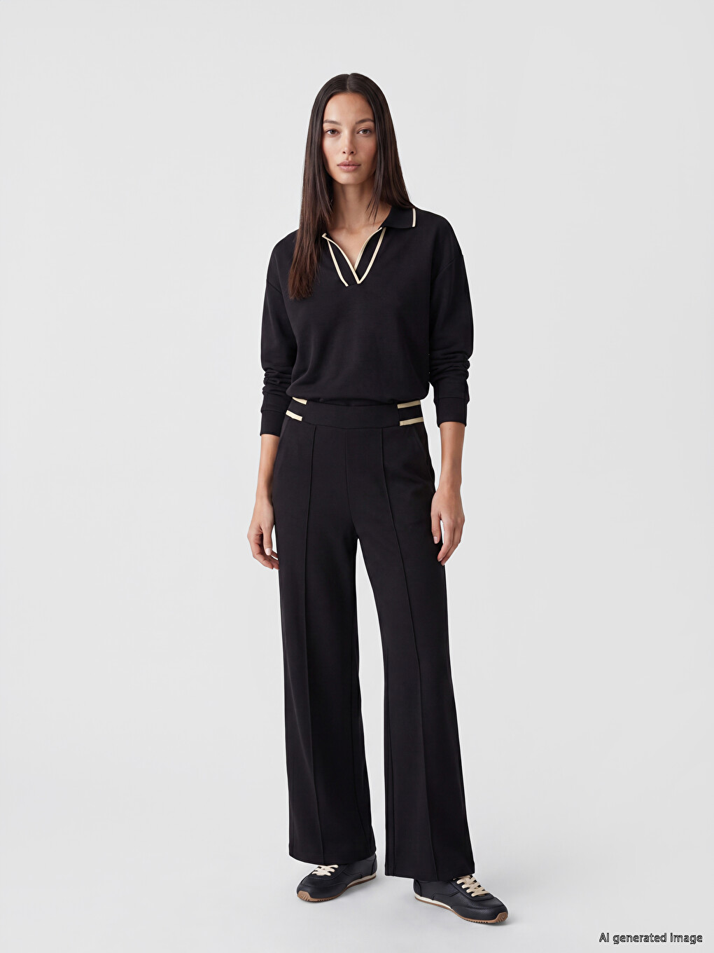 Wide Leg Regular Fit Women's Trousers