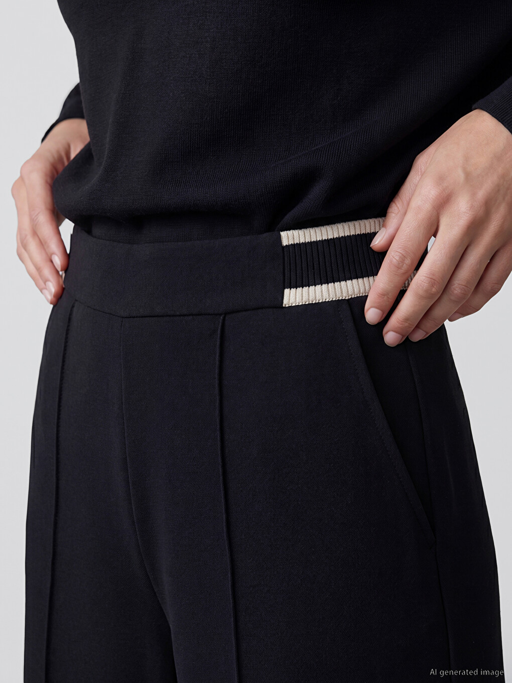 Wide Leg Regular Fit Women's Trousers-2