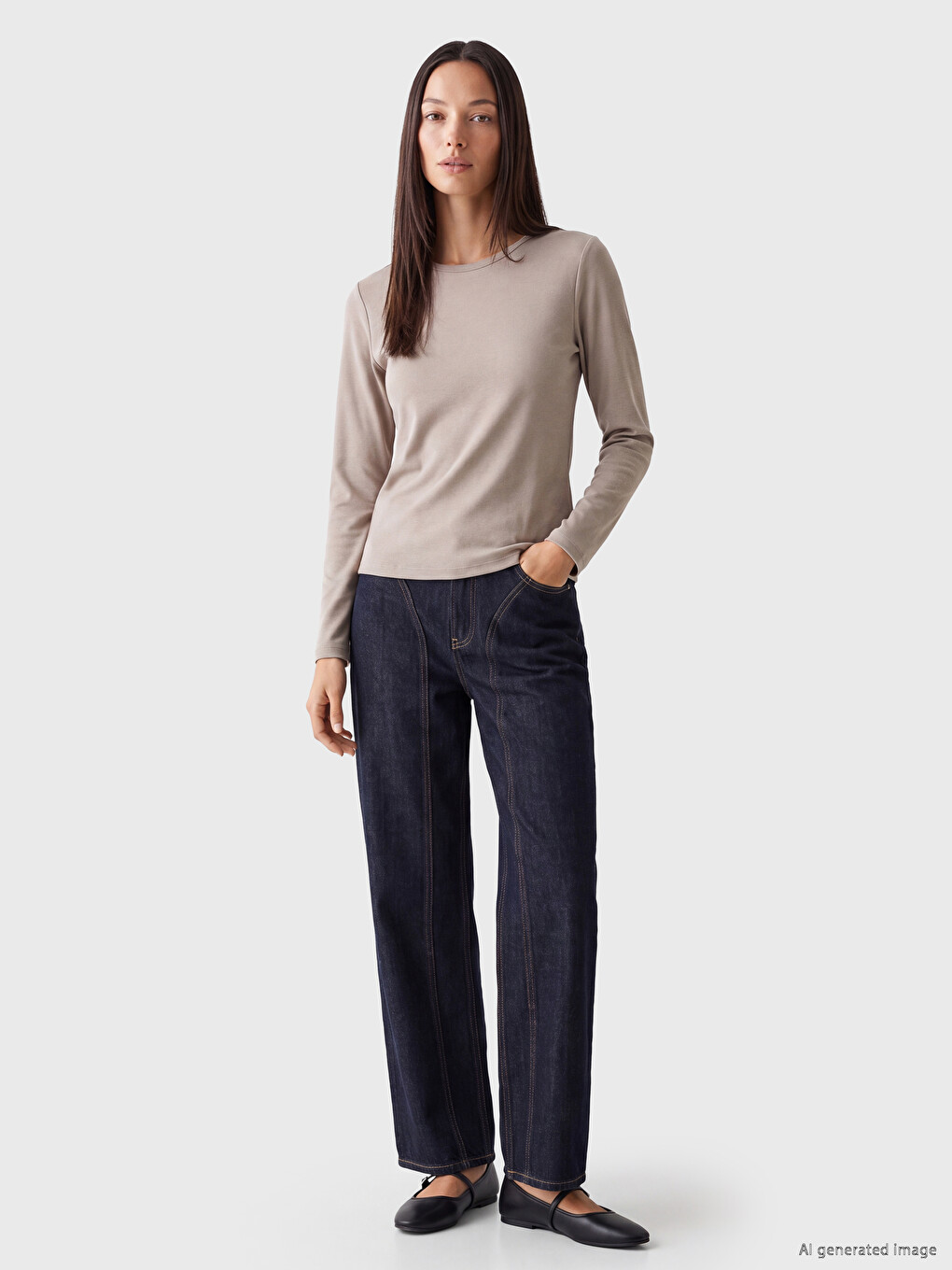 Tricou Basic Cu Guler Rotund, Atingere Fină, Pentru Femei-1