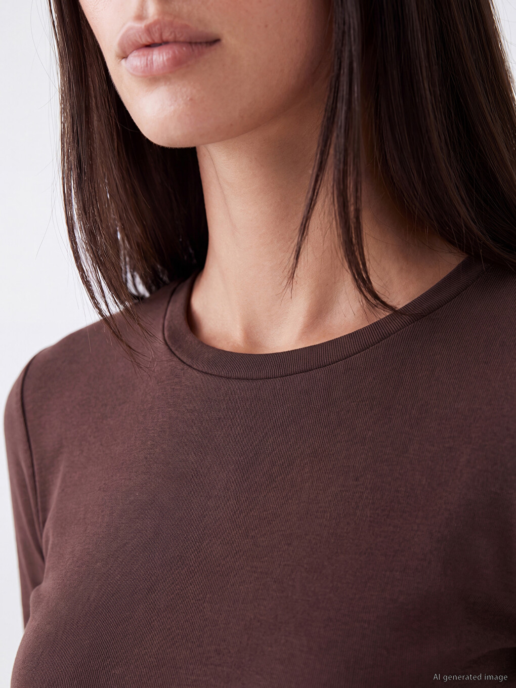 Tricou Basic Cu Guler Rotund, Atingere Fină, Pentru Femei-2
