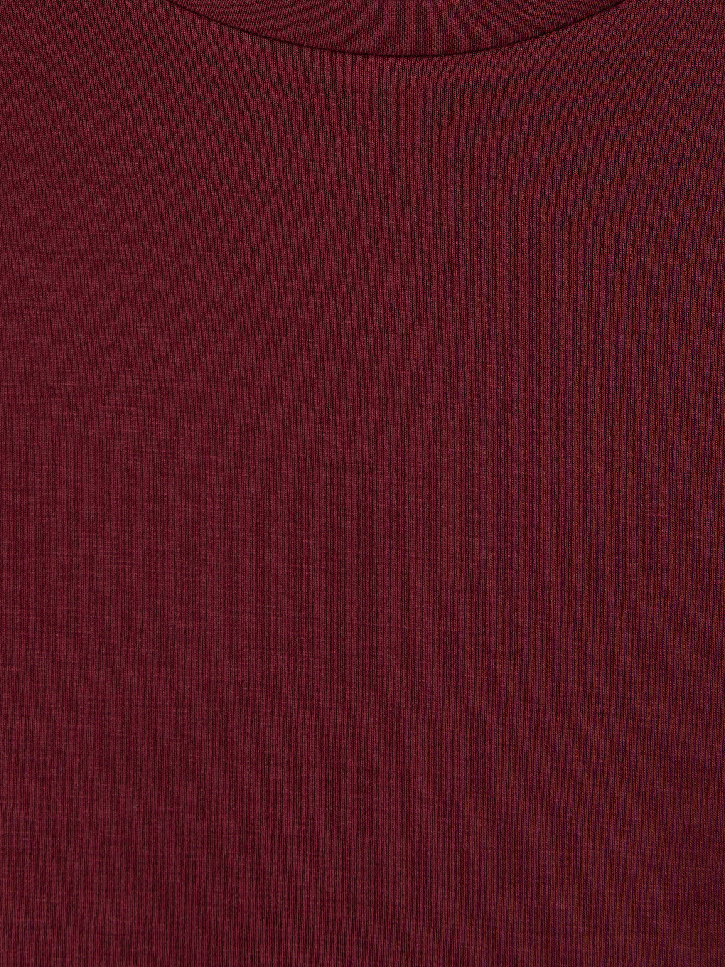 Bordo Bisiklet Yaka Soft Touch Kadın Tişört-2
