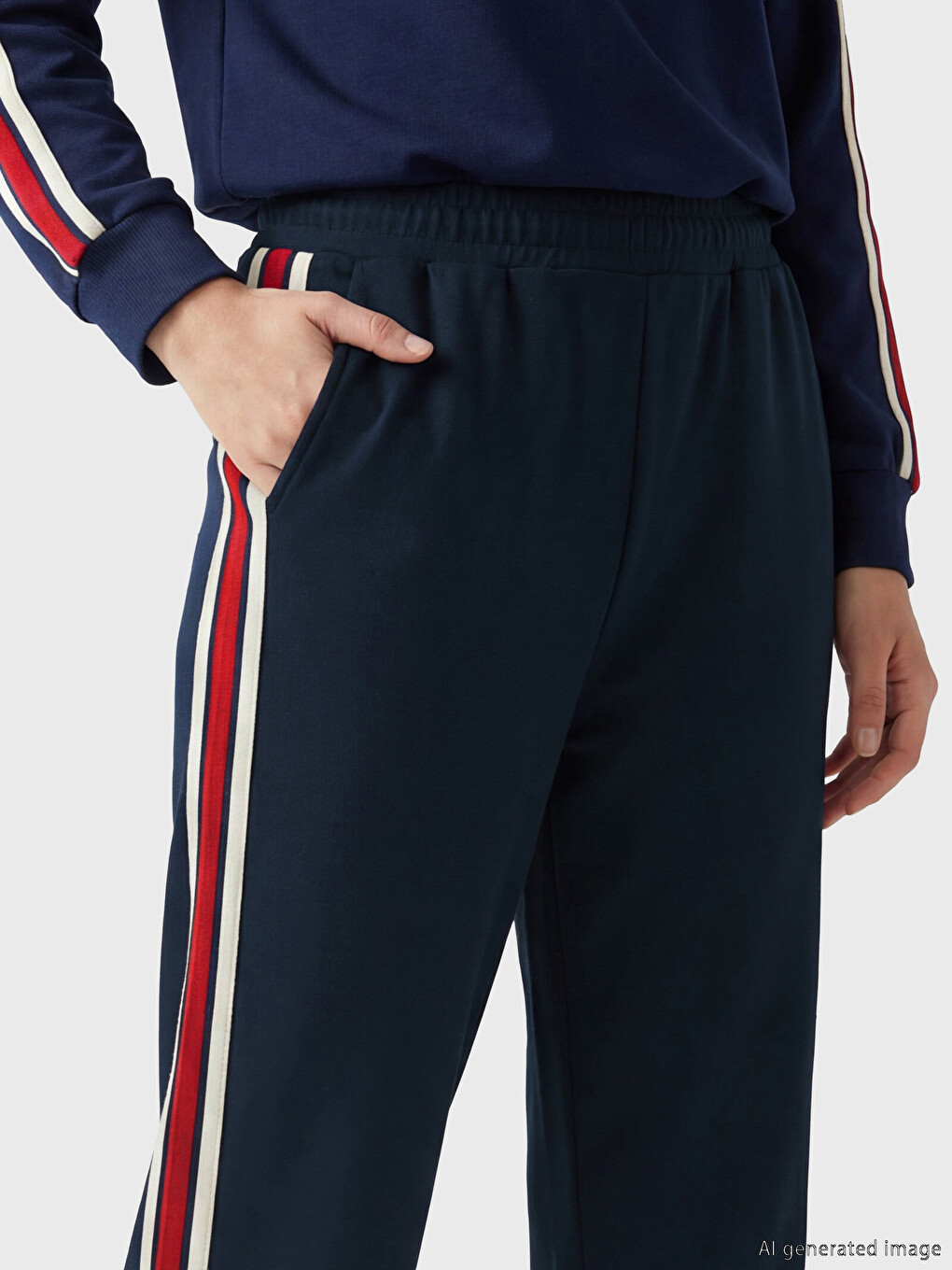 Beli Lastikli Soft Touch Kadın Eşofman Altı-2