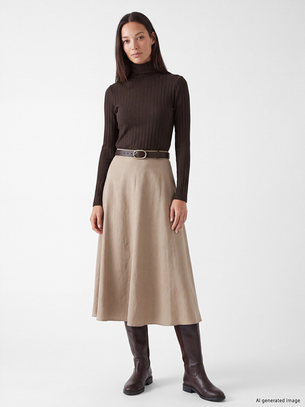 Mock Neck Women's Ribbed Body-1