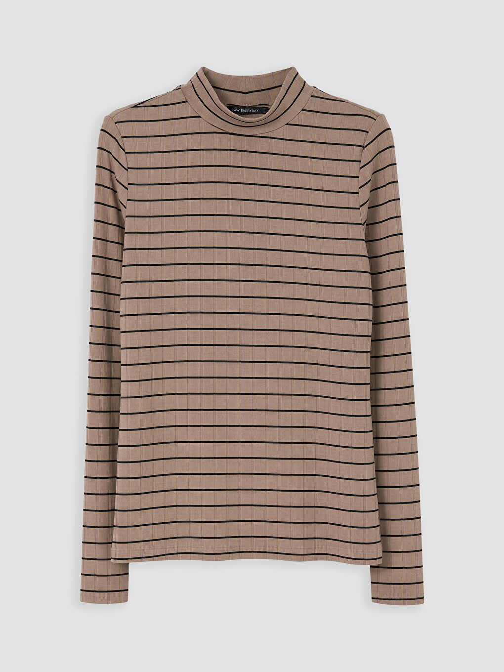 Mock Neck Striped Women's Body-4