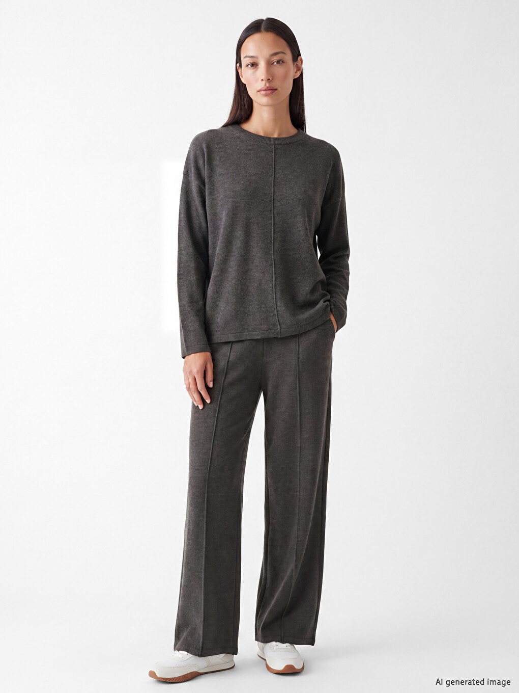 Crew Neck Oversize Women's T-shirt-1