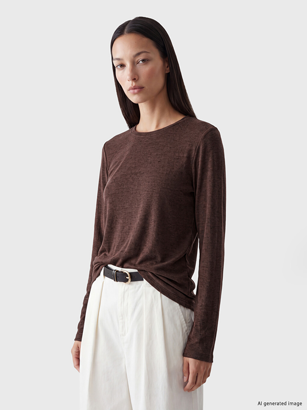 Femër Ngjyre Kafe T-shirt