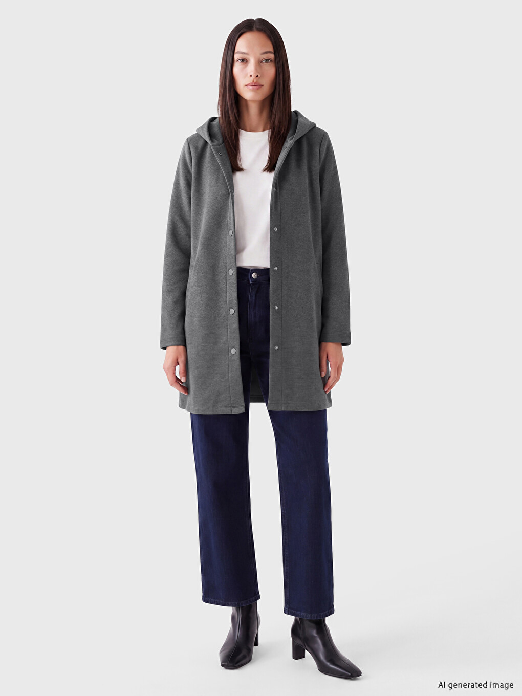 Hooded Collar Women's Cardigan-1