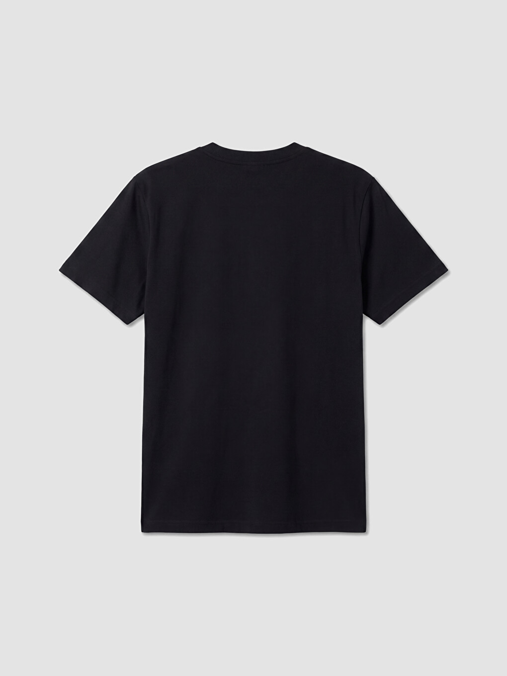 Siyah Slim Fit %100 Pamuk Erkek Tişört-5