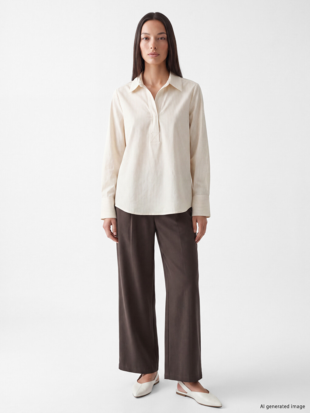 Žena Ekru Bluza-1