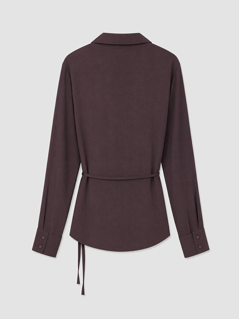 Sashed Satin Women's Shirt-6