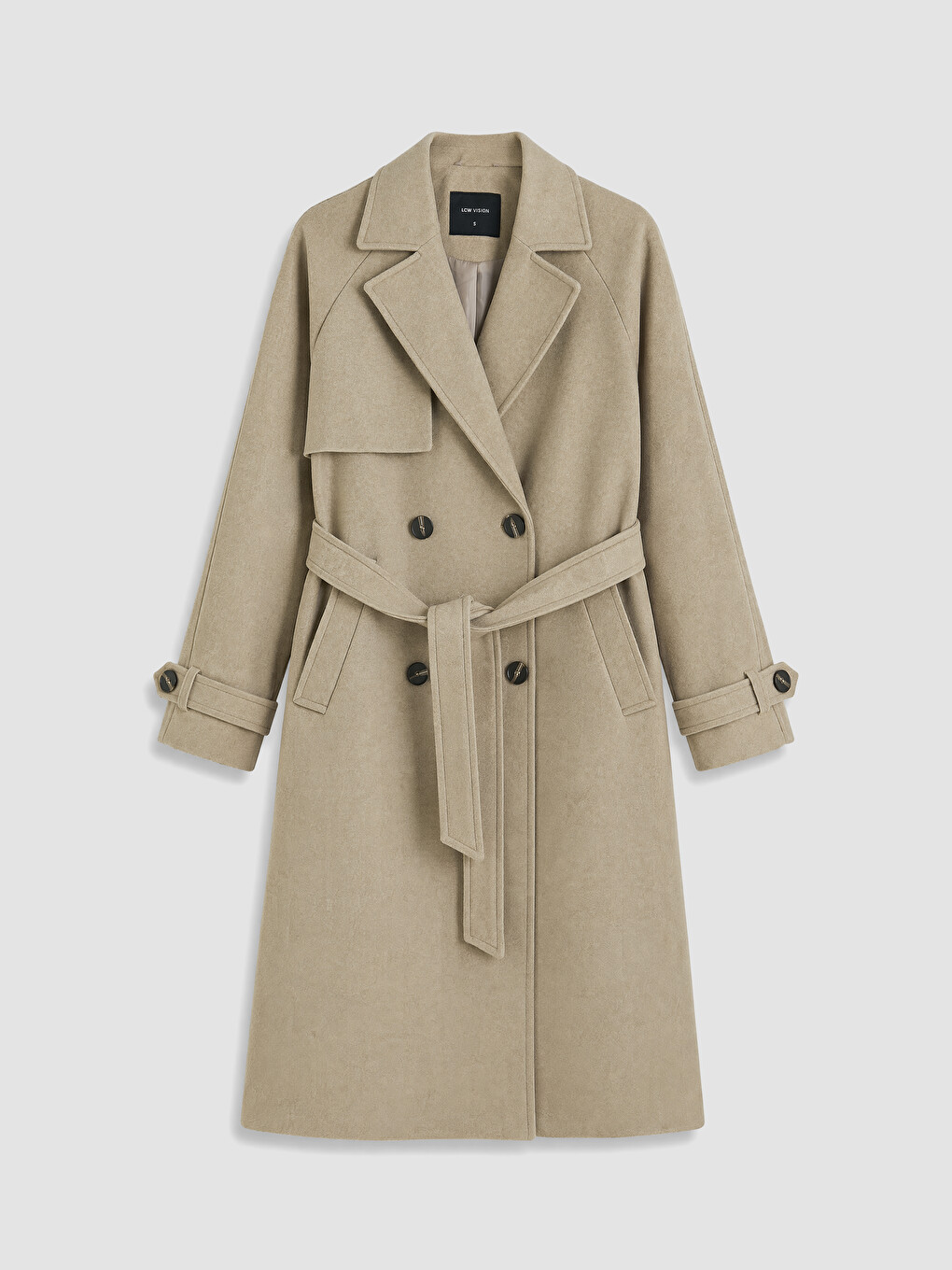 Pardessus Cachet Femme Ceinturé À La Taille-5