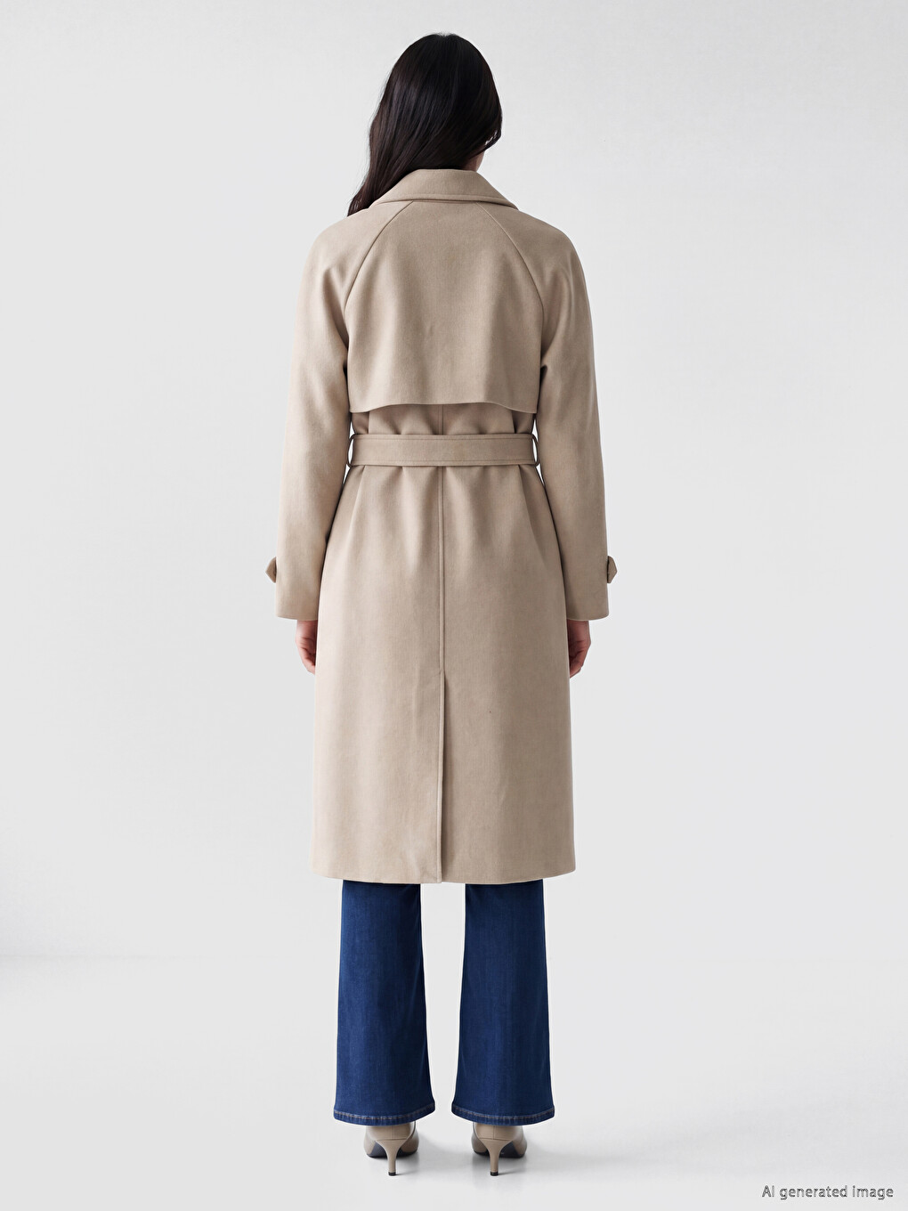 Pardessus Cachet Femme Ceinturé À La Taille-4