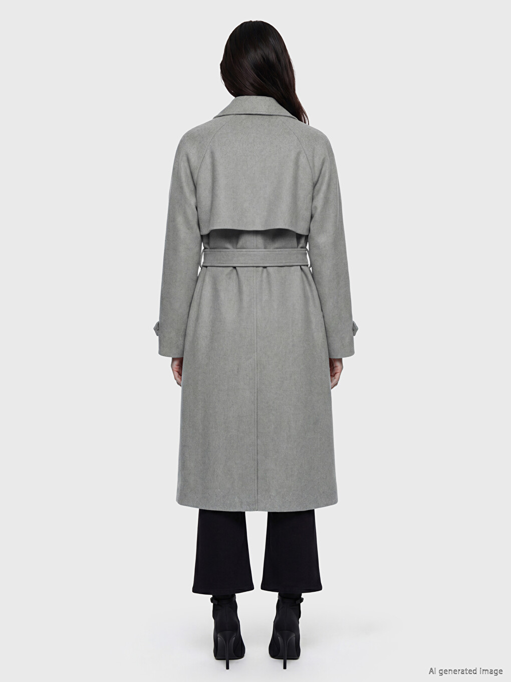 Pardessus Cachet Femme Ceinturé À La Taille-3