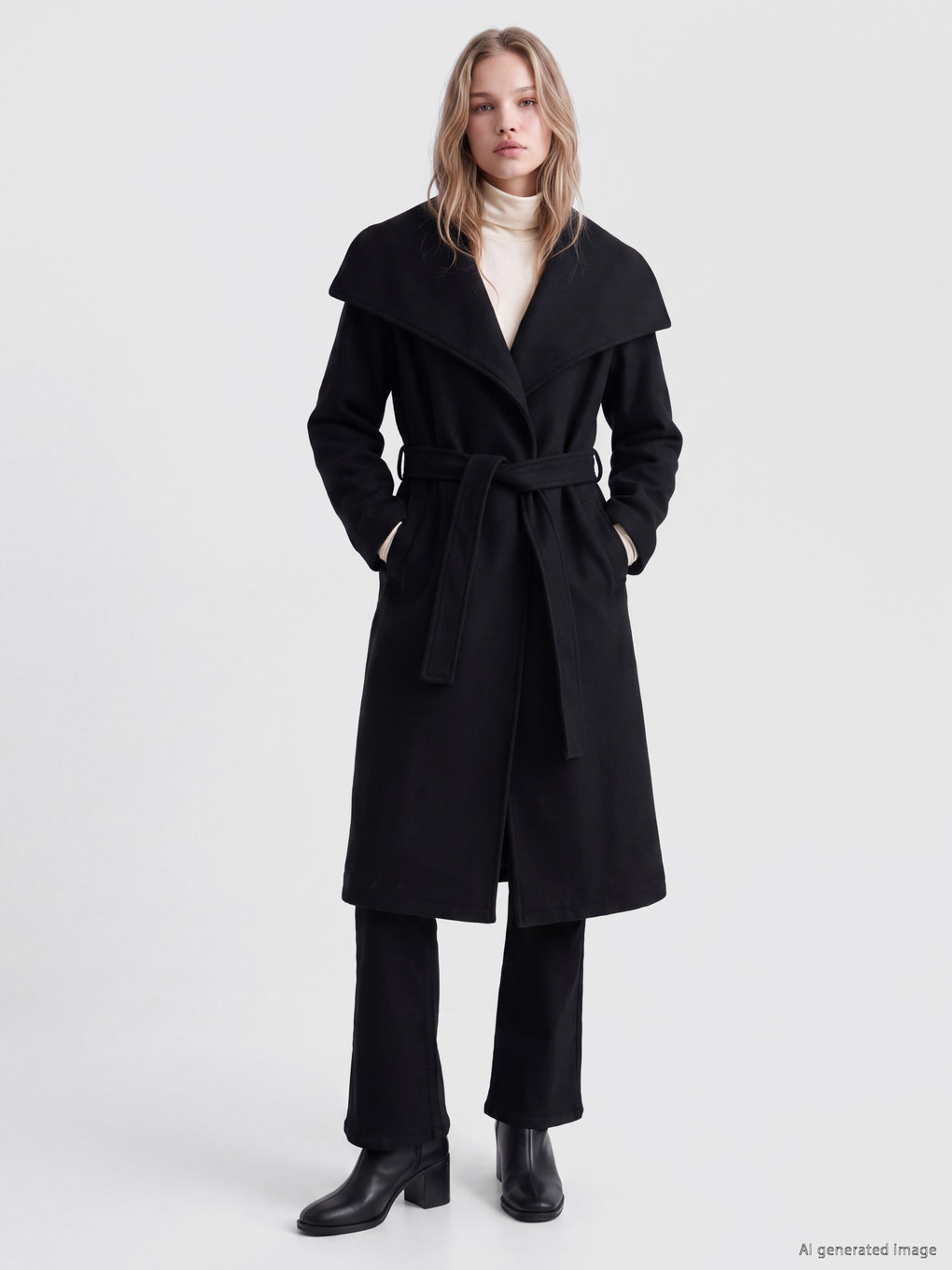 Double Breasted Collar Women's Cachet Overcoat