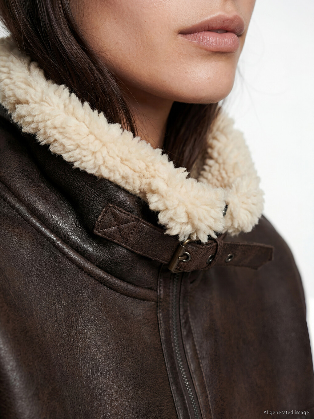 Woman Brown Coat-2