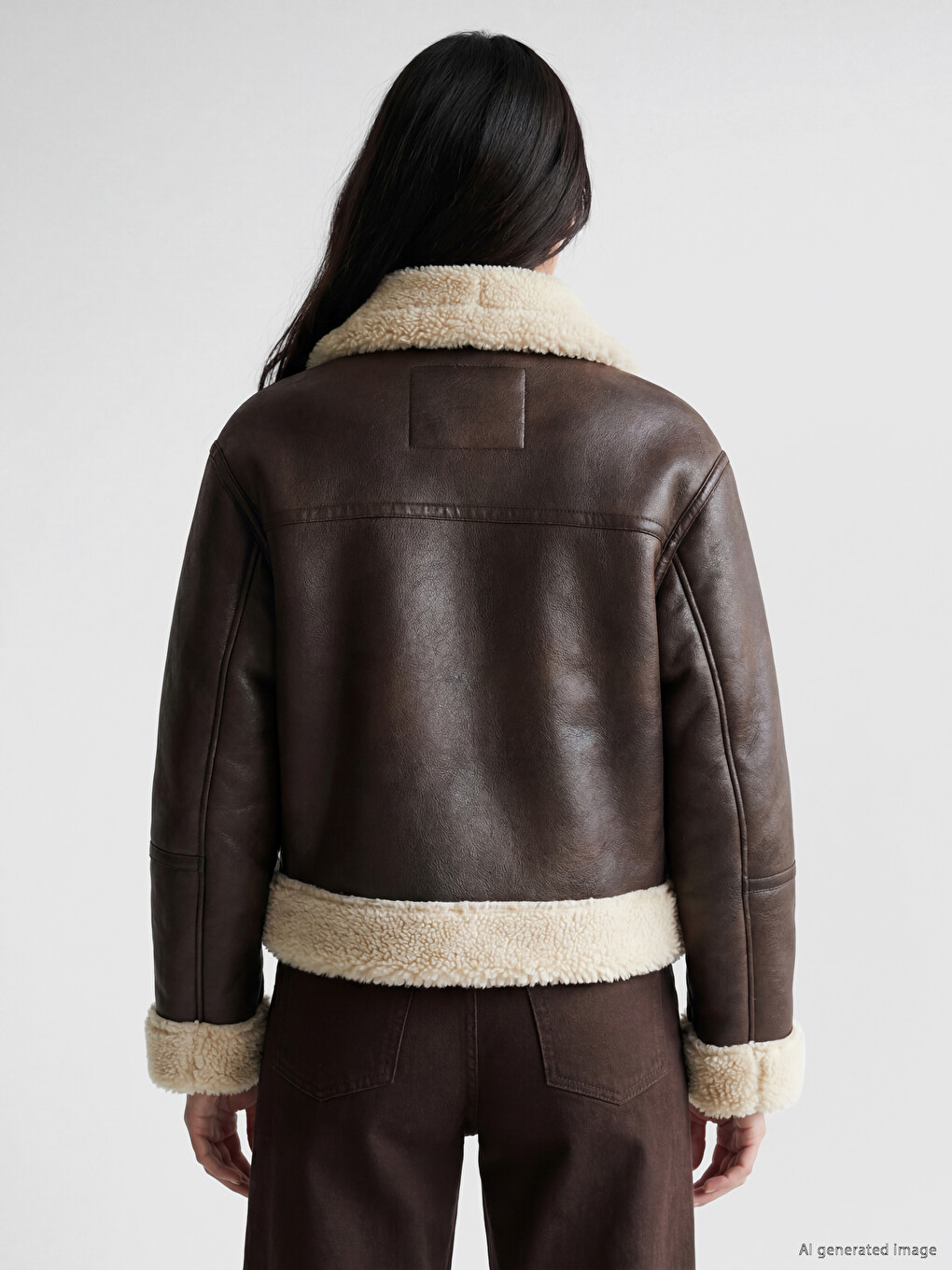 Woman Brown Coat-3