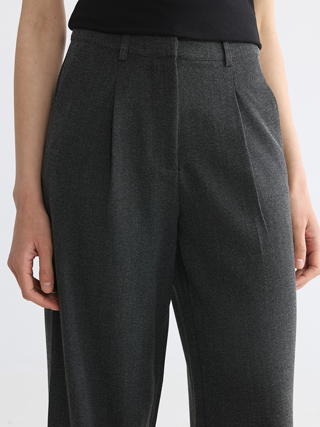 Woman Grey Tailored Trousers-2