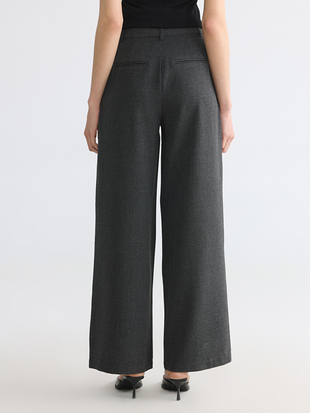 Woman Grey Tailored Trousers-3