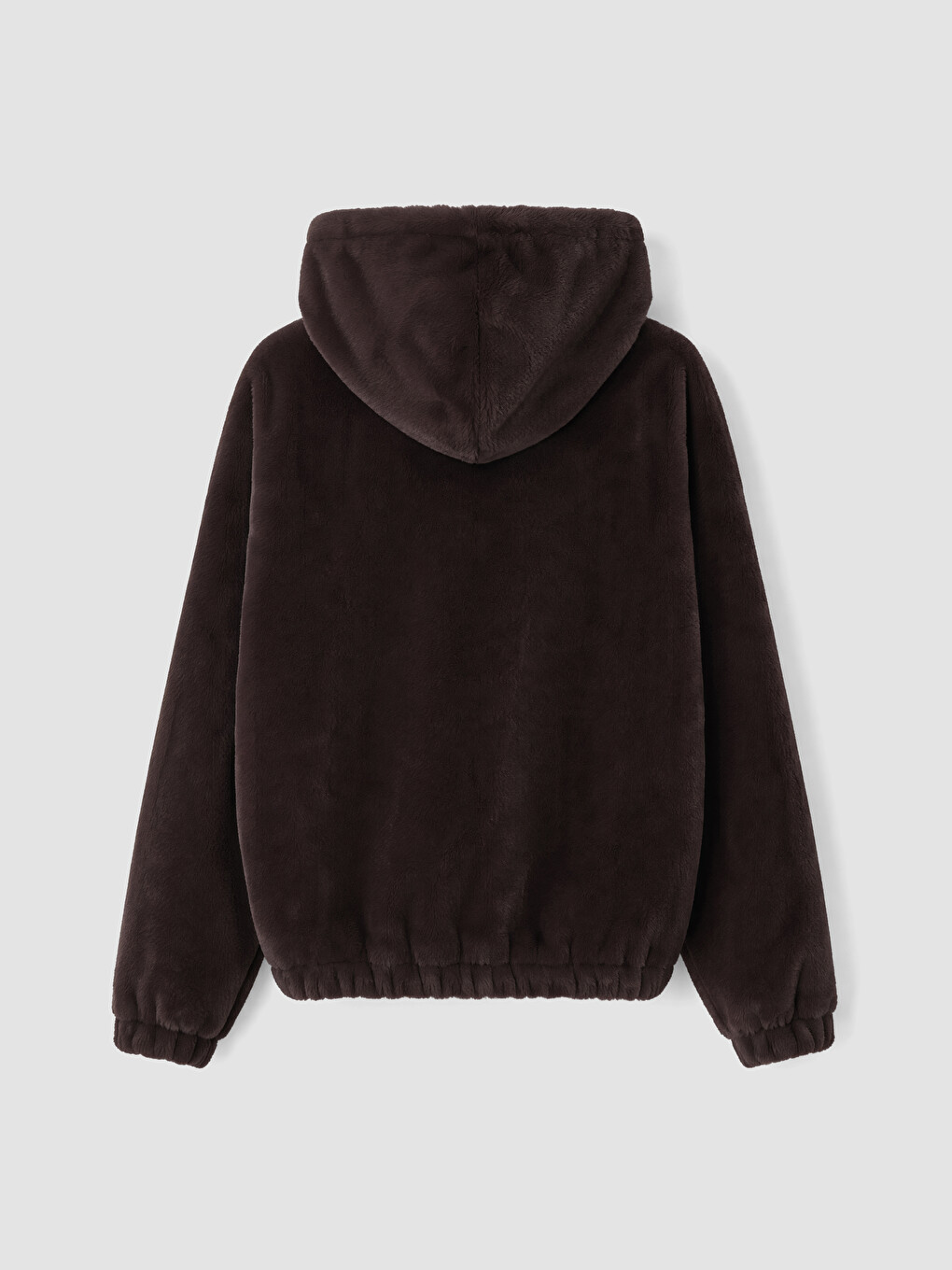 Hooded Oversize Women's Plush Coat-7